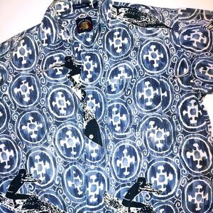 Salty Dog Surfer Cotton Button Shirt XL